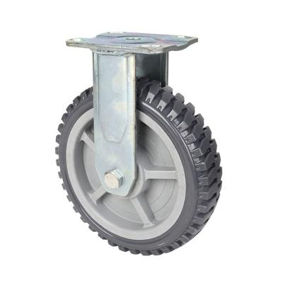 China Other High Strength Rigid 160mm PVC Caster Heavy Duty Plastic Industrial Fixed Caster Wheels for sale