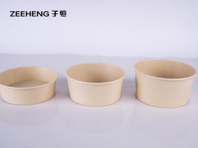 China Disposable Eco Friendly Bamboo Food Bowls PLA Coating 1000ml for sale