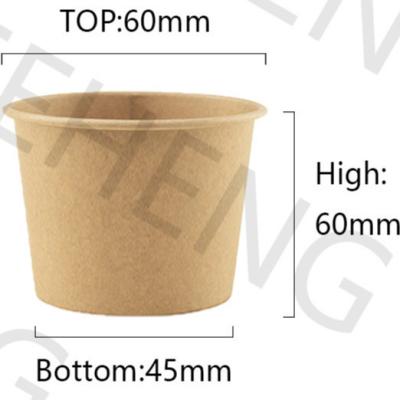 Cina ZH 4 Oz Kraft Paper Bowls Coppe di salsa Kraft ecologiche in vendita