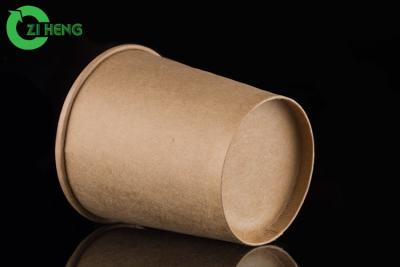 China Retain heat and vent moisture food grade kraft paper eco friendly 350ml soup cup for sale