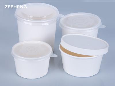 China Dubbele Poly Met een laag bedekte het Witboekkommen van FDA 26oz met Deksels Te koop