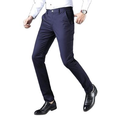 China Customs Office 2021 Slim Formal Striped Suit Anti-Wrinkle Men's Casual Pants Suit Pants for sale