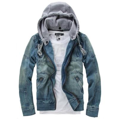 China 2021 Autumn New Men's QUICK DRY Men's Denim Hooded Jacket Jeans Jacket Coat Outdoor Casual Coat for sale