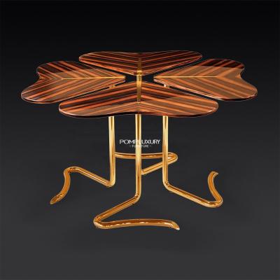 China Convertible High End Furniture Modern Gold Steel Combination Luxury Arabic Dining Room Furniture Coffee Table for sale