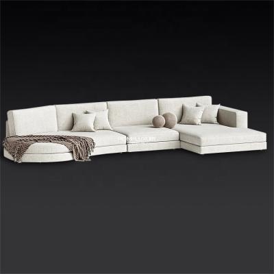 China Contemporary Italian High End Luxury Recliner Fabric Recliner Living Room Sofas Sectional Sofas White White for sale