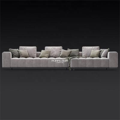 China Contemporary Living Room Sofas Italian Light Luxury Modern Simple Fabric Sofa Nordic Corner Sofa for sale