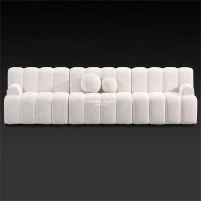 China Contemporary Designer High End Luxury Villa Style Living Room Minimalist Modern Fabric Sofa for sale