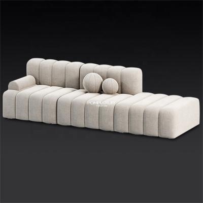 China Sofa Set Furniture Italian Contemporary Nordic Modern Modular Style Curved Living Room Arc Shape Sectional Couches in White for sale