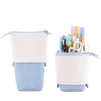 China Fancy Multifunctional AUTOMATIC Portable Creative PU School Pencil Case Stationery Pencil Bag Cute Can Be Pencil Holder for sale