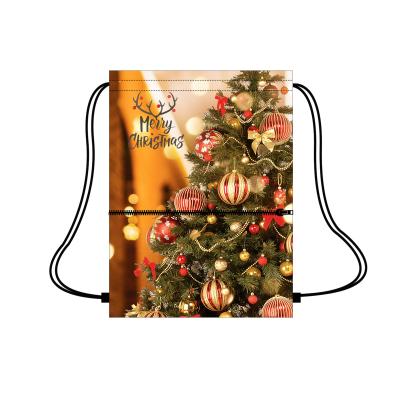 China Gift Sack Christmas Drawstring Bag Gift Bag With Big Zipper Pocket Personalized Drawstring Bag Fashion Eco Friendly for sale