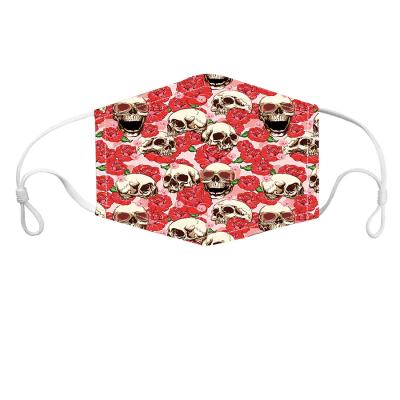 China Festival Celebration Various Types Face Cover Floral Print Face Cover With Earloop Box Adjustment for sale