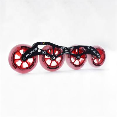 China Skate Sports CNC Carbon Speed ​​Roller Skate Frame With Dual 85A Hardness 100mm 110mm PU Wheels for sale