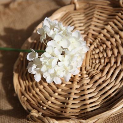 China High Quality Silk Fabric Hydrangea Flower Head Artificial Flower Rose And Hydrangea Silk Package for sale