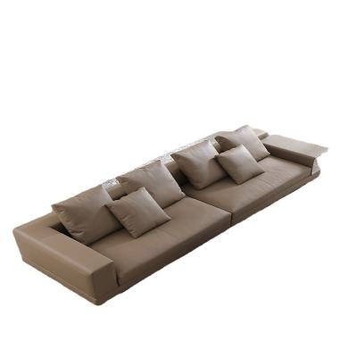 China 2022 Italian Style Minimalist Leather Sofa Bed Sofa, Straight Row Fabric Sofa, Apartment Sofa for sale