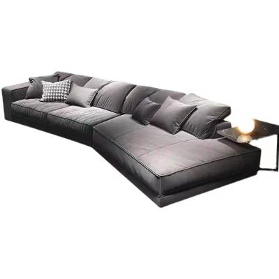 China Super Deep Sitting King Size Sofa Bed Science And Technology Fabric Wide Sofa, Living Room, Low Luxury Modern Latex Straight Sofa for sale