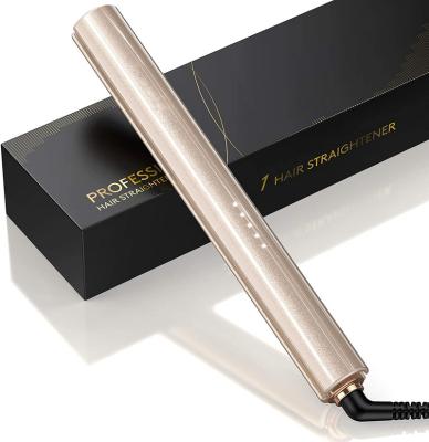 China 2 in 1 Hair Straigtener Gold Flat Iron Fast Heating Ceramic Hair Straightener for sale