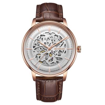 China Luxury Stainless Steel Mechanical Skeleton Watches Private Label Mens Automatic Watch for sale