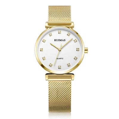 China Custom Luxury Women Ladies Watches Fancy Date Watch Lady Stainless Steel Case Gold Automatic Wrist Watch for sale