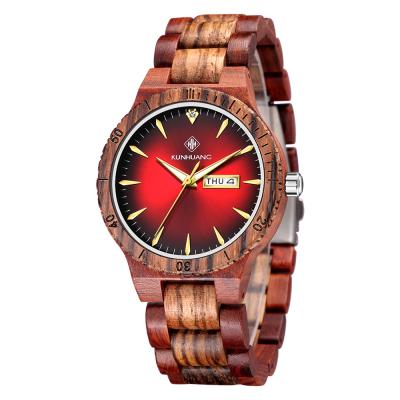 China Fashion Luxury Custom Brand Mens Automatic Wooden Wrist Watch Private Label Date Wristwatch Date Wood Watches for sale