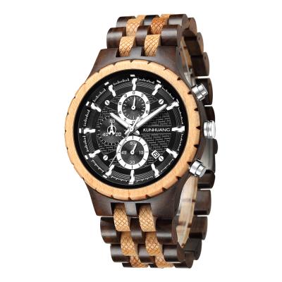 China Luxury Wrist Logo Wood Watches Watch Made to Order Reloj De Madera Date Chronograph Mens Watch Automatic Fashion Private Label Wood for sale