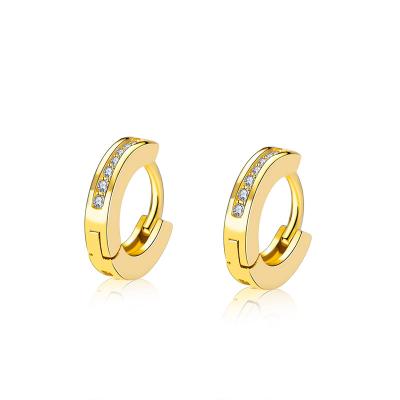 China FASHIONABLE simple temperament plated 18K zircon earrings fashion elegant women jewelry factory base wholesale for sale