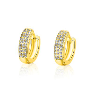 China FASHIONABLE hot factory wholesale zircon ear plated 18K gold plated high quality stud earrings for women design jewelry for sale