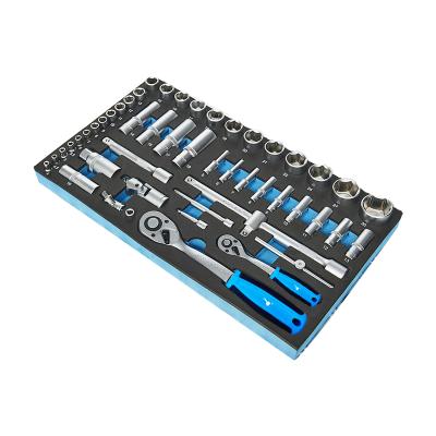 China Bicycle Repair Tools 49 PCS Socket Wrench Set Modular EVA Foam Bicycle Repair Tools for sale