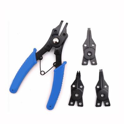 China New Type Multifunctional 4pcs Circlip Pliers Set Carbon Steel Universal Straight/Bent Circlip Pliers for sale