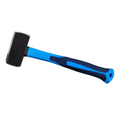 China Multifunctional Hand Tool 1000g 1250g 2000g High Quality Practical Safety Stoning Hammer With Fiberglass Shaft for sale