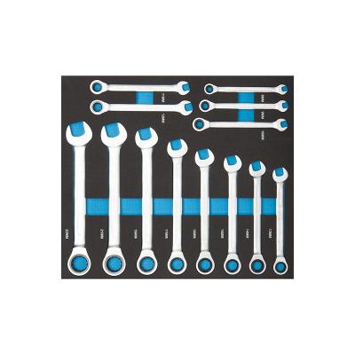 China Household Tool Kit 13 Pcs Combination Wrench Mechanic Tools Dual Wrench Precision Bi-Directional Combination Wrench for sale