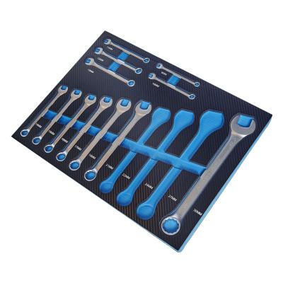 China Household Tool Kit 15 Pcs Combination Wrench Mechanic Tools Dual Wrench Precision Bi-Directional Combination Wrench for sale