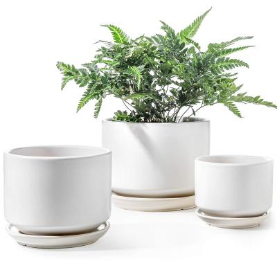 China Europe Planter Promotional High Quality Fiber Garden Decoration Stone Flower Pots for sale