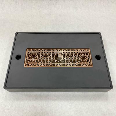 China With Carbon Label 2022 Model New High Quality Factory Environmentally Customized With Tray Antique Tea Tray Tea Tray Carbon Label Stone Tea Table for sale