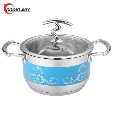 China Sustainable New Style Single Stainless Steel Casserole Easy To Clean Cookware Stainless Steel Pot for sale