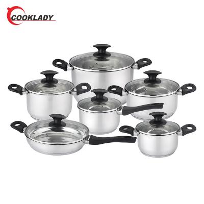 China Various Sizes Stainless Steel Pot Handle Stick Non Sustainable Cookware Heat Resistant Set for sale