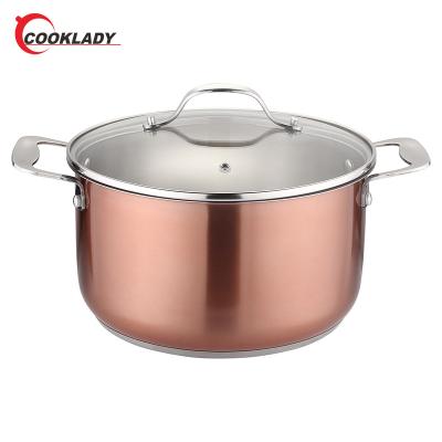 China Sustainable Hot Sale Stainless Steel Nonstick Cookware Double Square Casserole Handle With Glass Lid for sale