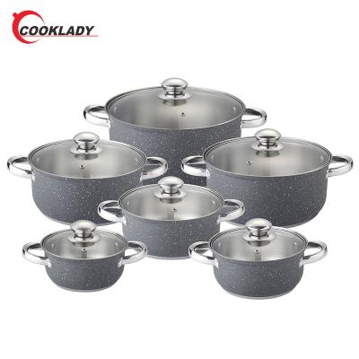 China Sustainable Wholesale Multifunctional Cookware Set Easy To Clean Cookware Stainless Steel Pot Set for sale