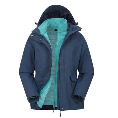 China Wholesale Warm Lightweight Breathable 3 In 1 Waterproof&Breathable Women Jacket Hiking Jacket With Soft Lining for sale