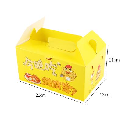 China Logo Food Printed Disposable Kfc Disposable Custom Korean Fast Food Verpackungen Roast Take Away Fried Chicken Paper Box Vented for sale