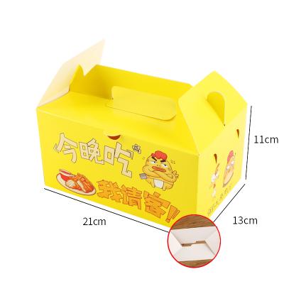 China Trinket Wrapping Paper Disposable Wrap Wings Kfc Disposable Korean Fast Food Verpackungen Roast Take Away Fried Chicken Paper Box Vented for sale