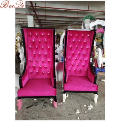 China New Design Luxury Nail Salon Furniture Velvet Royal Pink Pedicure Spa Chair for sale