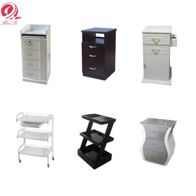 China Wholesale Barber Single Station Equipment Salon Cheap Beauty Trolley Trolley Rolling Shelf With Lock for sale