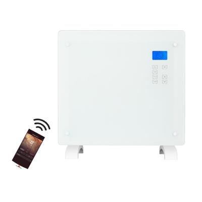 China New Design 2000w Hotel Window Remote LCD Panel Heat Heater Glass Weekly Detector Timing for sale