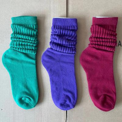 China Red Fancy Sporty Scrunched Women's Slouch Socks Sexy Women's Scrunchi Socks for sale