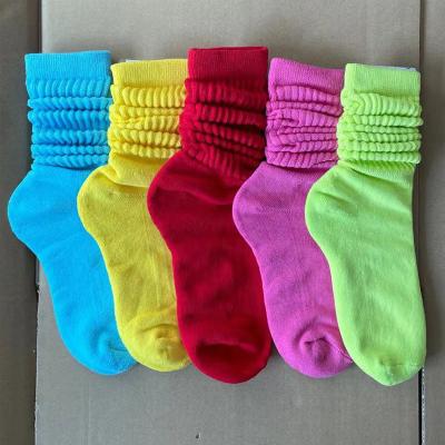 China Service voucher ladies cotton slouch bright color slouch socks sporty extra large socks seller for sale