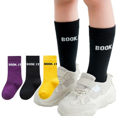 China OEM Sporty Custom Logo Cute Boy Young Socks Funny Cotton Tube School Teen Socks For Boy And Kids Casual for sale