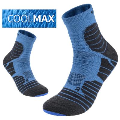 China Hot Selling Coolmax Sporty Mens Increasing Crew Socks Sports Custom Cushion Thick Sock Mens Socks for sale