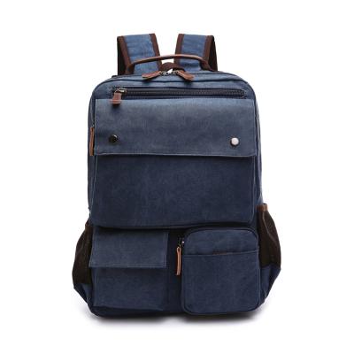 China Durable Fashionable Man Canvas Rucksack Travel Bag Student School Bags Satchel Computer Backpack for sale