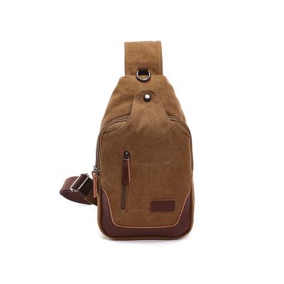 China Eco-friendly Custom Outdoor Sports Canvas Chest Sling Cool Casual Single Day Backpack Chest Bag For Running for sale