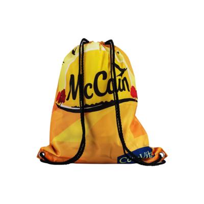 China Portable Waterproof Marathon Backpack Creative Waterproof Advertising Drawstring Bag Polyester Shopping Customization Drawstring Bag for sale